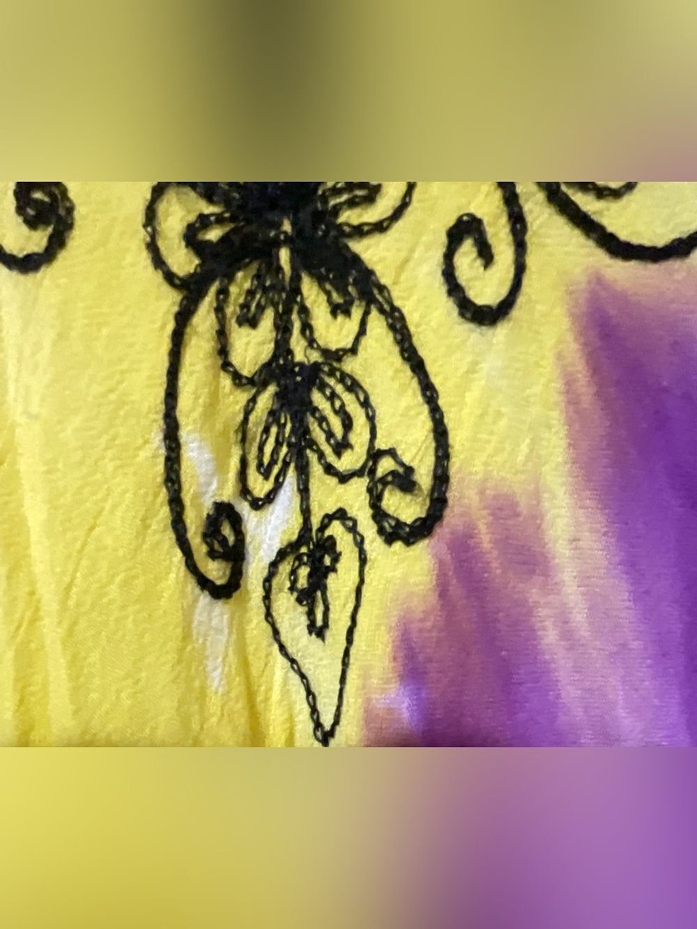 Sante classic Vibrant Tie-Dye Swing Tunic — Yellow, Purple, Red, Lime Sz OS - Picture 7 of 11